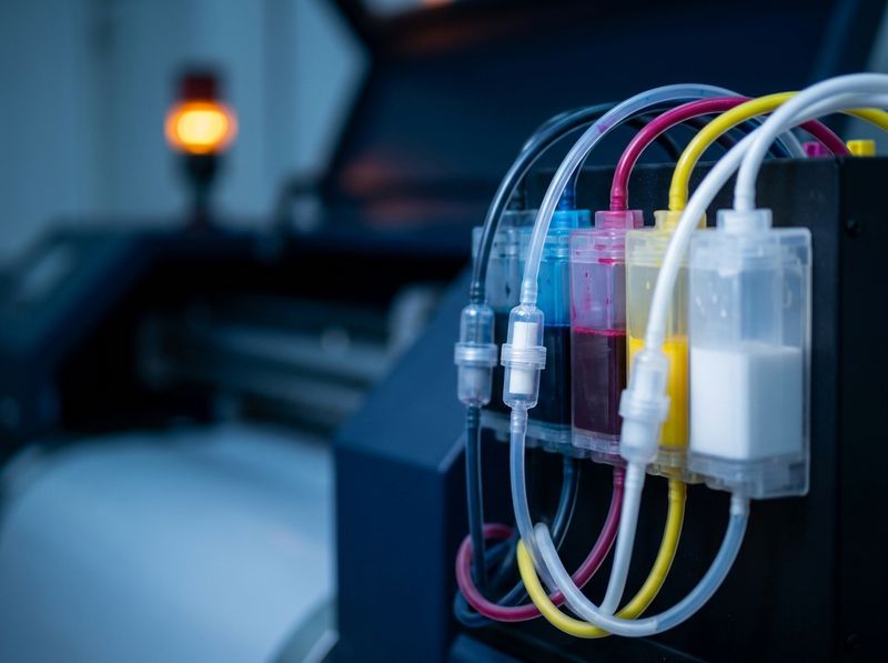 DTF printer ink dampers, filters and supply lines